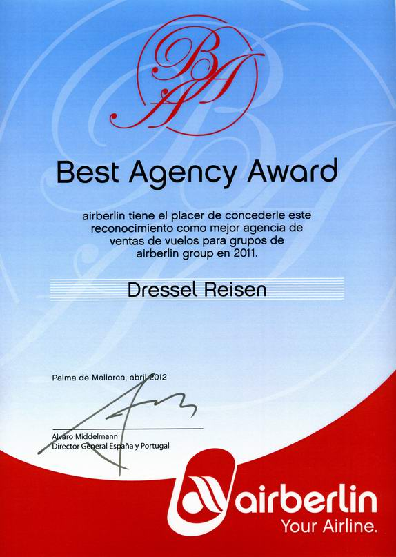 airberlin Best Agency Award 2011